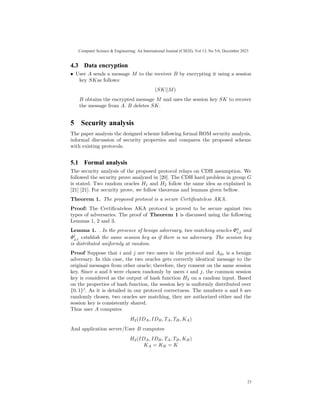 Lightweight Certificateless Authenticated Key Agreement Protocol | PDF