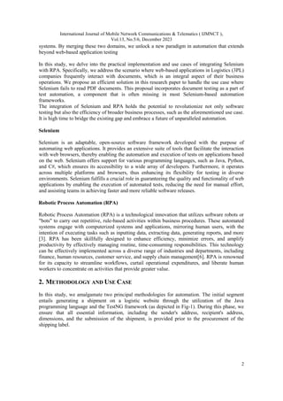 BRIDGING THE GAP: SELENIUM AND RPA FOR UNPARALLELED AUTOMATION | PDF