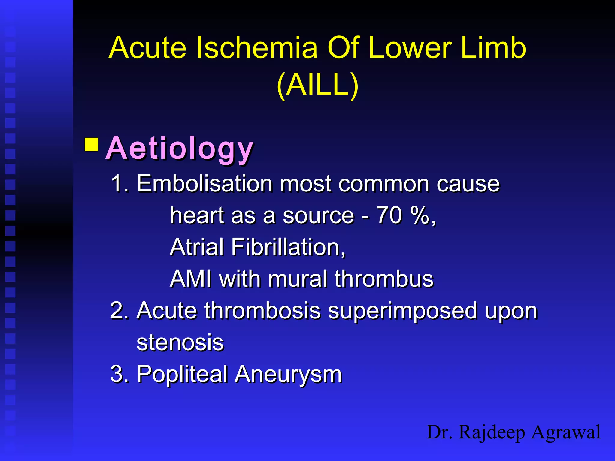 1362466100 acute ischaemia of lower limb | PPT