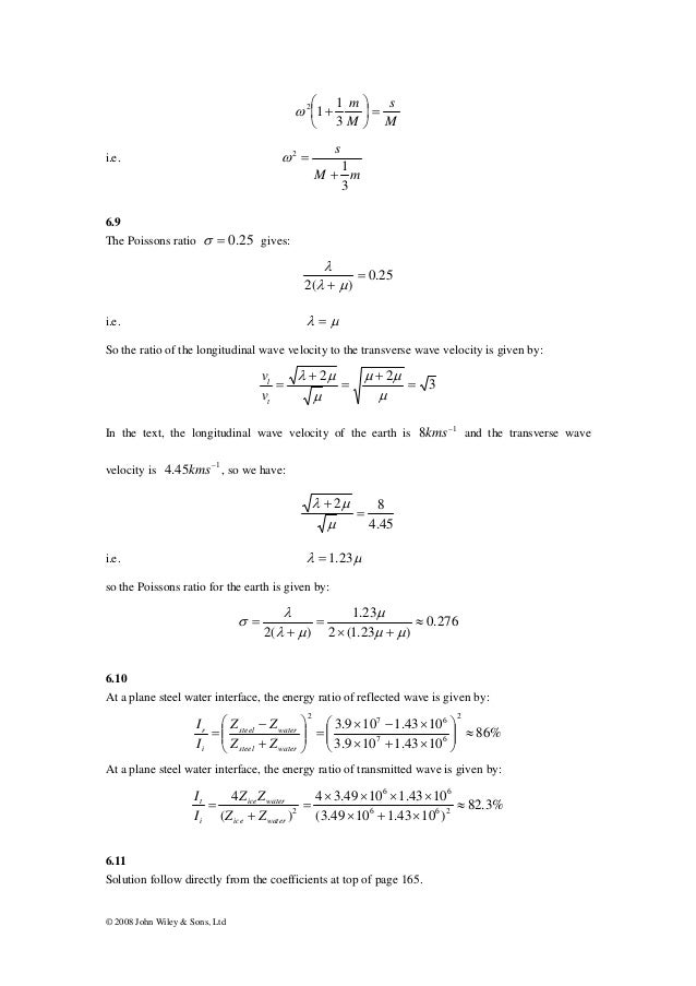 Physics Of Vibration And Waves Solutions Pain