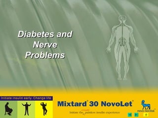Diabetes andDiabetes and
NerveNerve
ProblemsProblems
 