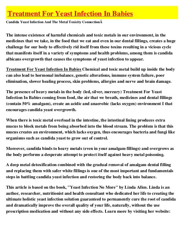 Treatment For Yeast Infection In Babies