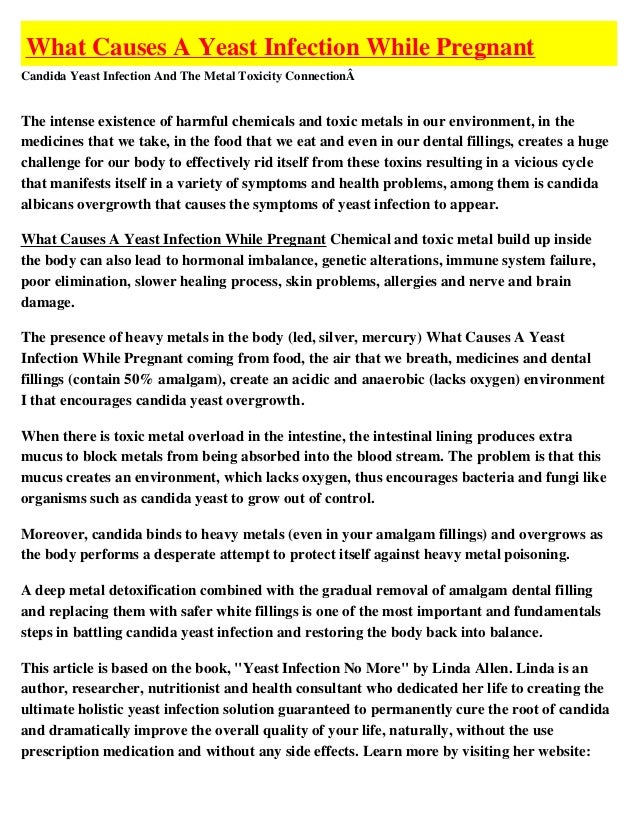 What Causes A Yeast Infection While Pregnant