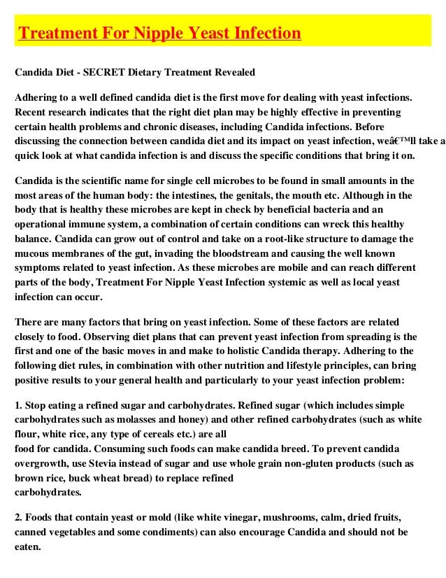 Candidiasis Diet Therapy