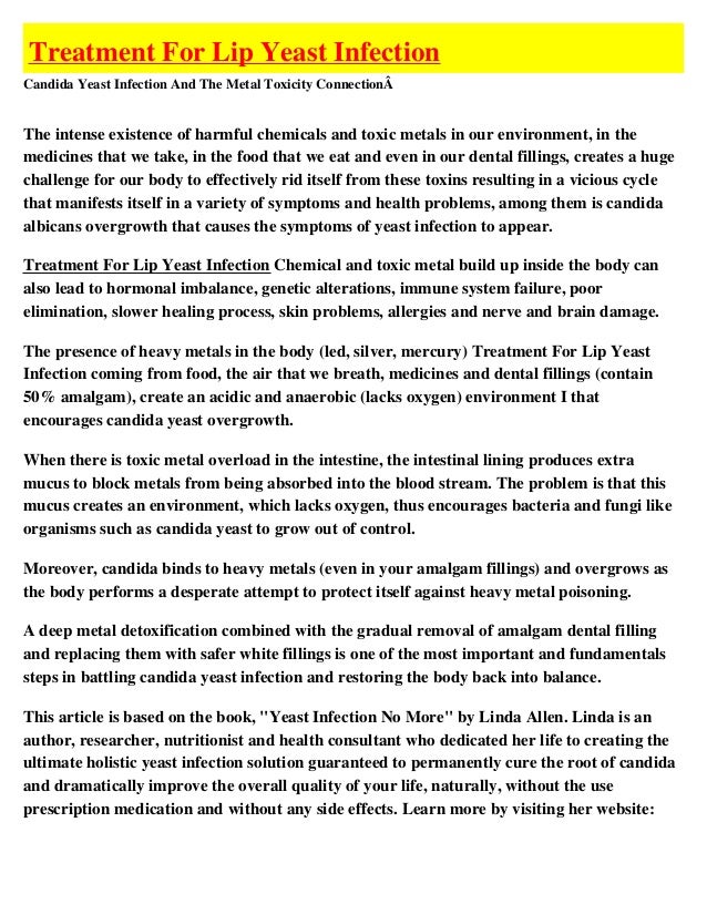 Treatment For Lip Yeast Infection