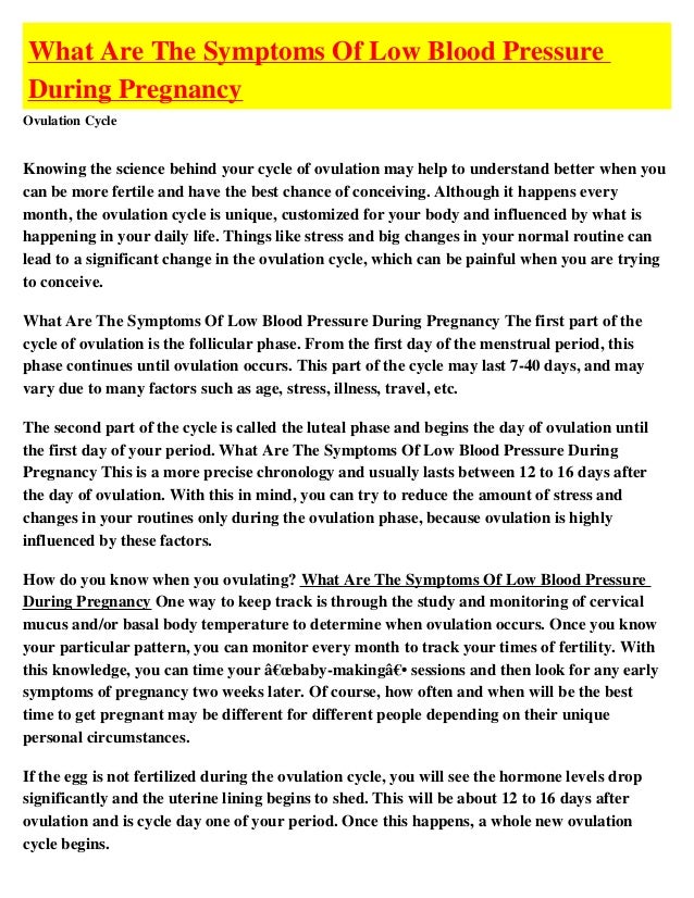 Low Blood Pressure Chart Pregnancy