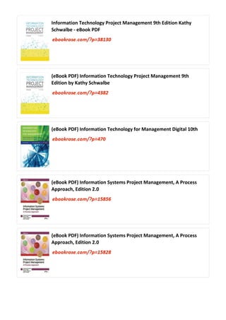 Comprehensive Guide to Information Technology Project Management 8th ...