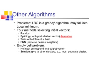 Lbg Algorithm vector QUANTIZATION | PPT