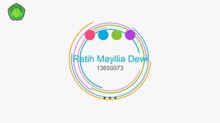 Ratih Mayllia Dewi
13650073
 