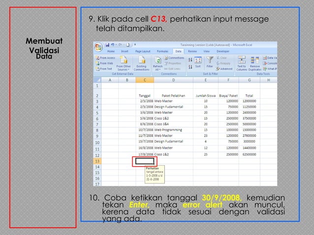microsoft excel validasi data (informatika kelas 8) | PPT