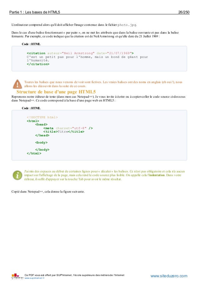 Exemple De Code Html Pour Site Web  Le Meilleur Exemple