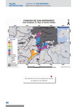 REGIÓN
METROPOLITANA Mapa áreas homogéneas por Comuna
40
COMUNA DE SAN BERNARDO
Más detalles del área homogénea de interés,
ver página 51 en adelante.
 