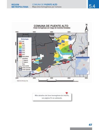 REGION
METROPOLITANA
47
5.4
Mapa área homogéneas por Comuna
COMUNA DE PUENTE ALTO
Más detalles del área homogénea de interés,
ver página 51 en adelante.
 