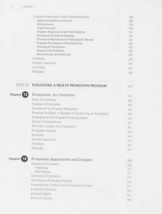 Planning, Implementing & Evaluating Health Promotion Programs: A Primer ...