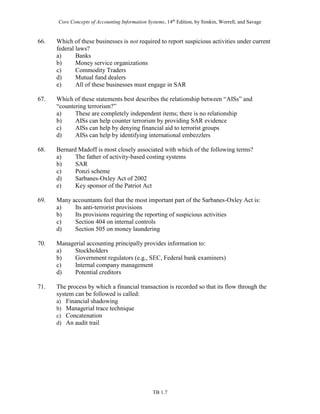 Test Bank for Core Concepts of Accounting Information Systems 14th by ...