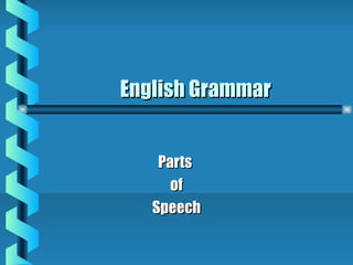 English GrammarEnglish Grammar
PartsParts
ofof
SpeechSpeech
 
