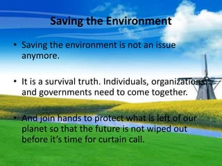 Environmental Problems and Solutions | PPTX