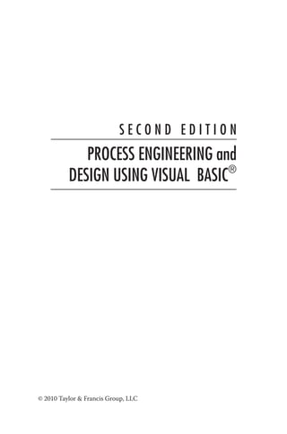 Process Engineering and Design Using Visual Basic 2nd Edition Datta | PDF