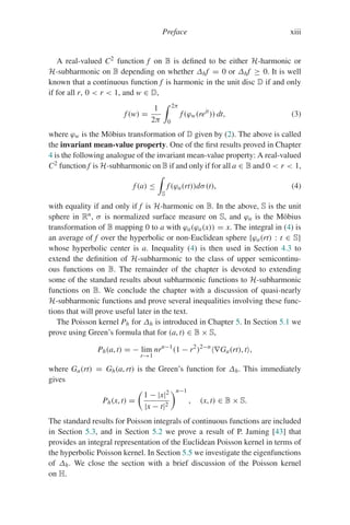 Harmonic and subharmonic function theory on the hyperbolic ball 1st ...