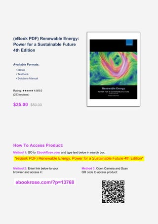 Comprehensive Guide to Renewable Energy Technologies and Sustainable ...