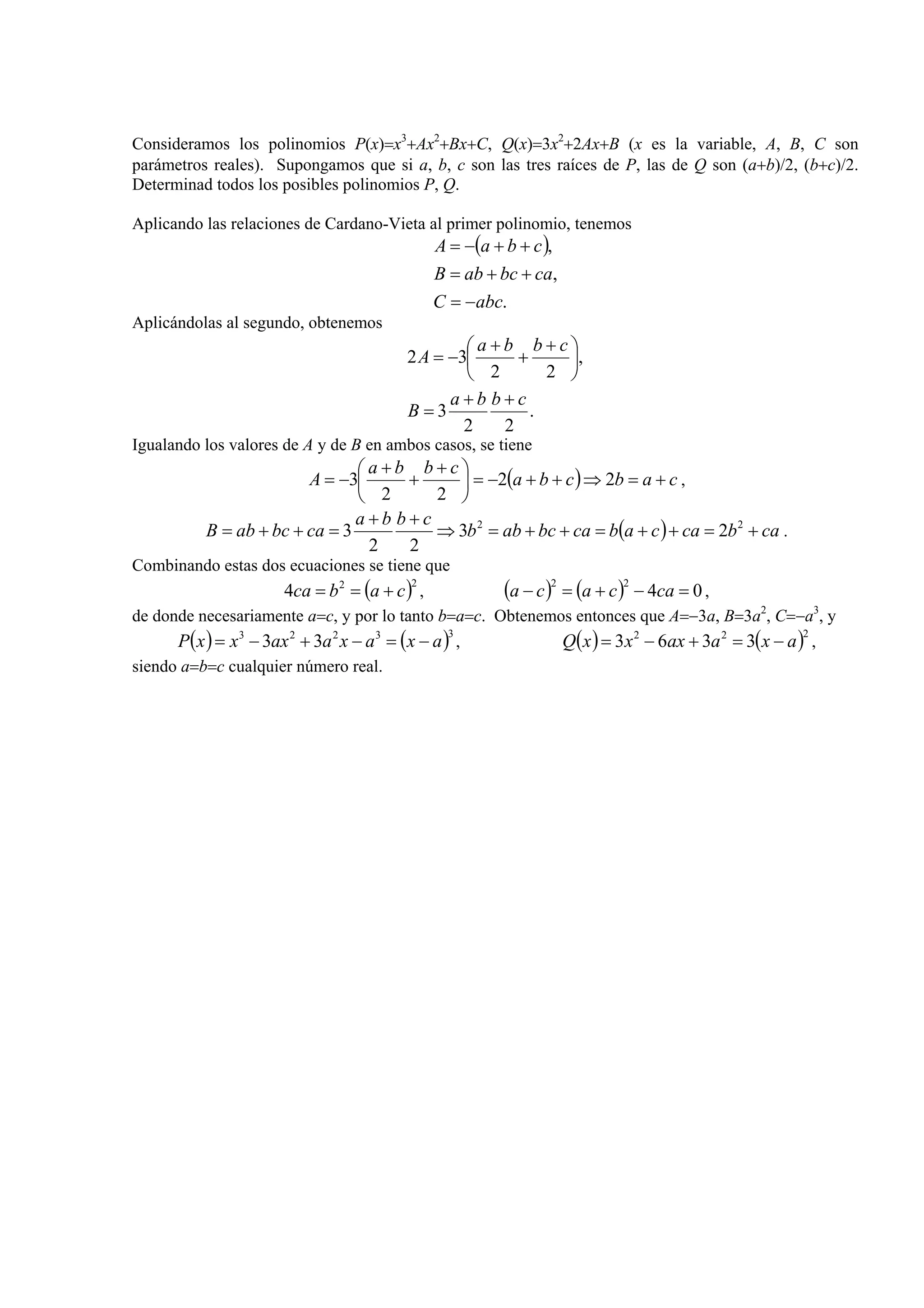 137722 1 polinomios-y-relaciones-de-cardano-vieta- ing. JAVE | PDF
