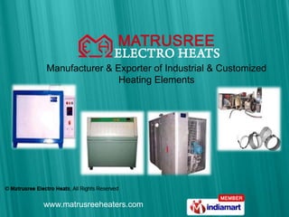Manufacturer & Exporter of Industrial & Customized
                Heating Elements




www.matrusreeheaters.com
 