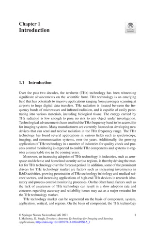 Terahertz Antenna Technology For Imaging And Sensing Applications 1st ...