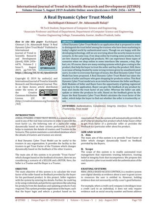 A Real Dynamic Cyber Trust Model | PDF