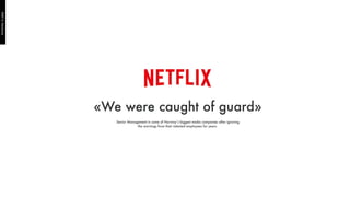 «We were caught of guard»
Senior Management in some of Norway’s biggest media companies after ignoring
the warnings from their talented employees for years.
PART6:Hardware
 