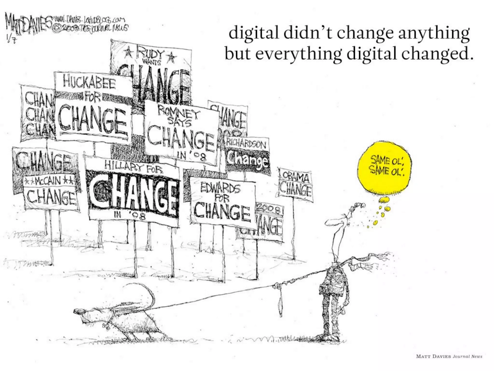 Outside - the future is not in front of us...