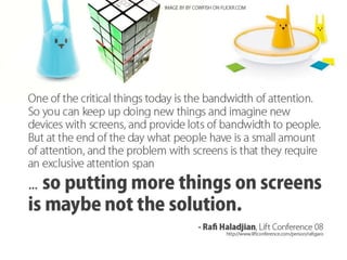 When the marketing becomes the product