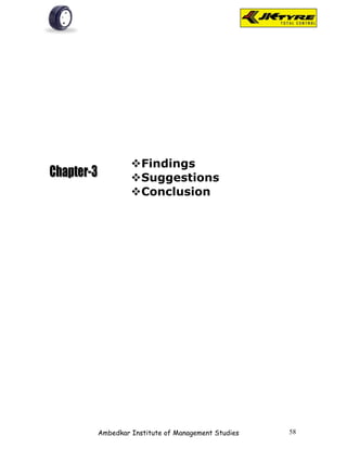Findings
         Suggestions
         Conclusion




Ambedkar Institute of Management Studies   58
 