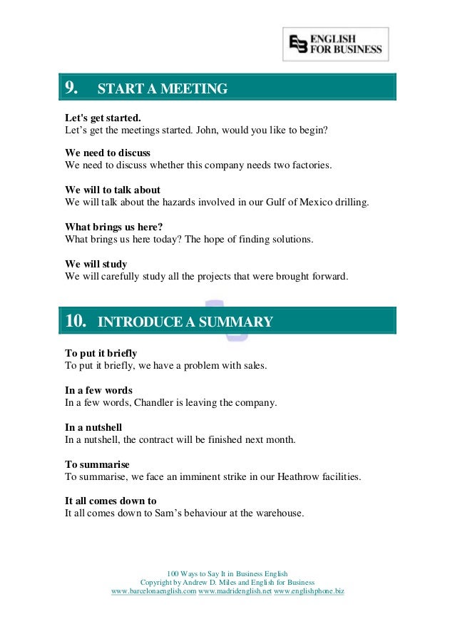 How To Start A Business Conversation