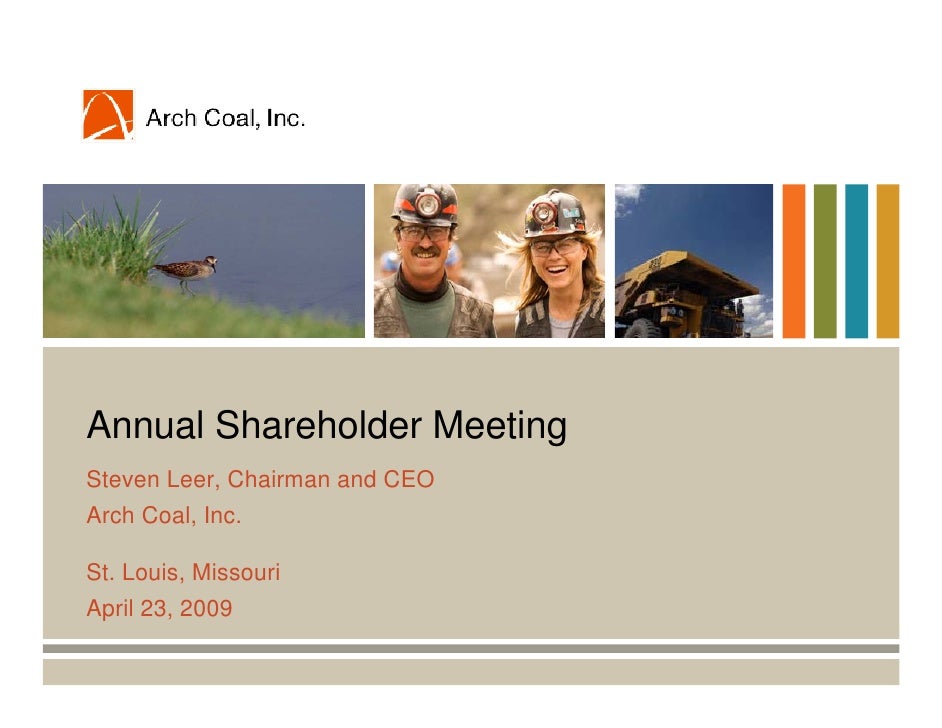 Q1 2009 Earning Report of Arch Coal, Inc.