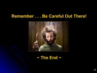 44
Remember . . . Be Careful Out There!
~ The End ~
 