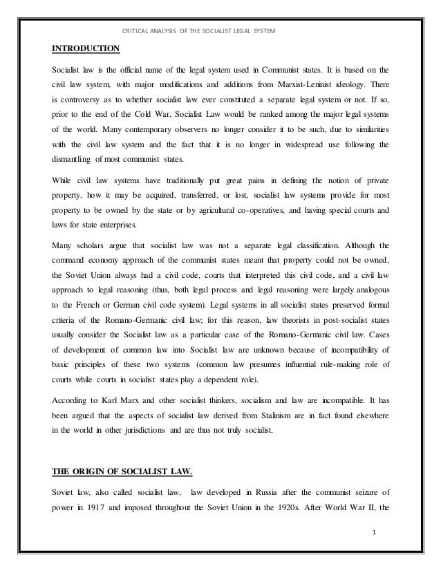 Socialist Law - 
