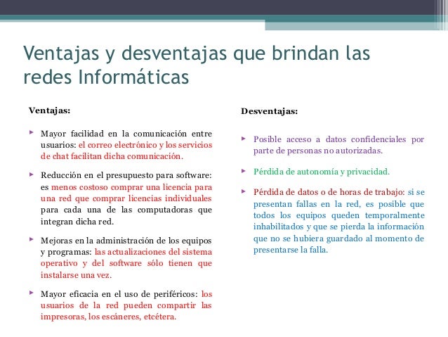Ventajas Y Desventajas De Las Redes Informaticas - vrogue.co