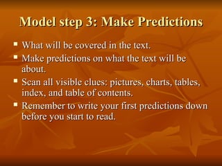Predictions Steps directd reading thinking activities for students | PPT