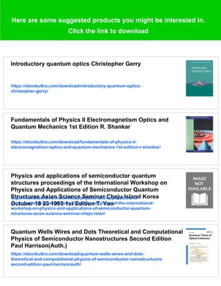 Semiconductor quantum optics 1st Edition Mackillo Kira | PDF
