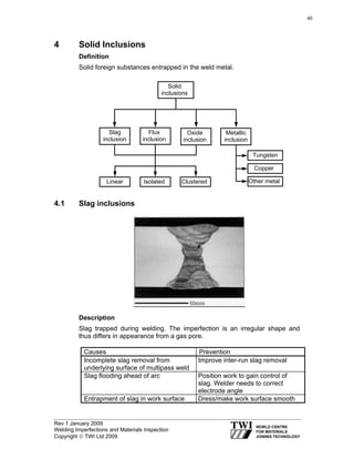 Weld Inclusion Definition cswip-3-1-new-book | PDF