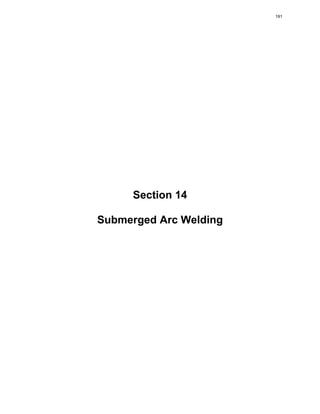 Section 14
Submerged Arc Welding
191
 