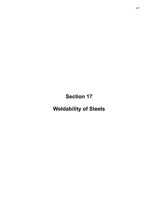 Section 17
Weldability of Steels
227
 