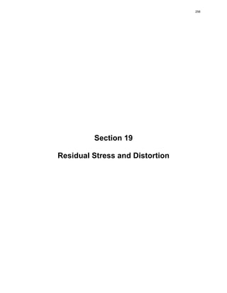 Section 19
Residual Stress and Distortion
258
 