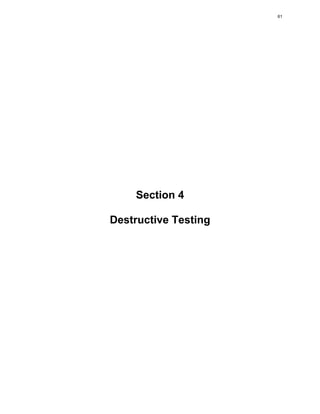 Section 4
Destructive Testing
61
 