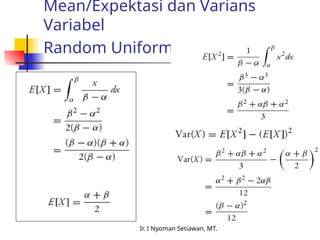 Variabel Random variabel random khusus ekonomi pembangunan statistika | PPT