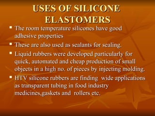 Silicones and phosphazenes are examples of inorganic Polymers. | PPT