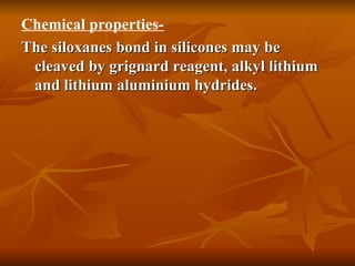 Silicones and phosphazenes are examples of inorganic Polymers. | PPT