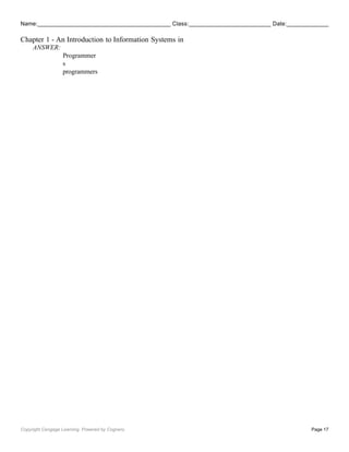 Test Bank for Fundamentals of Information Systems 9th by Stair | PDF