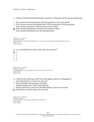 Essentials of Biology 4th Edition Mader Test Bank | PDF