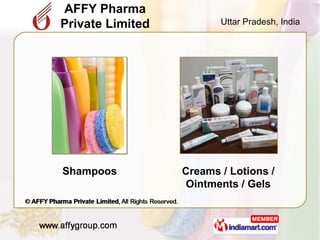 Shampoos Creams / Lotions / Ointments / Gels ‘ 